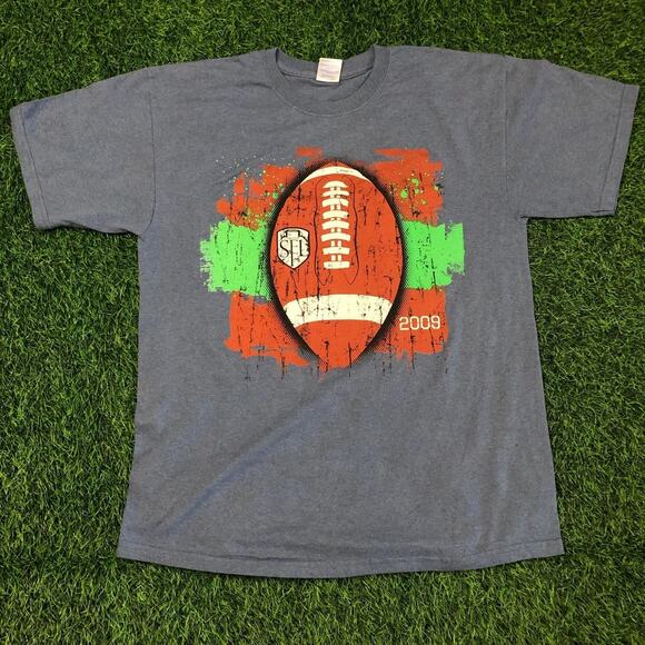 Gildan Other - Vintage Blue 2009 SFFL Football Graphic Number Tee